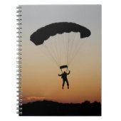 Skydiver Parachute bei Sunset Sky Diver Notizblock (Vorderseite)