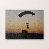 Skydiver Parachute bei Sunset Sky Diver Puzzle (Horizontal)