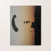 Skydiver Parachute bei Sunset Sky Diver Puzzle (Vertikal)