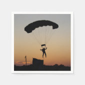 Skydiver Parachute bei Sunset Sky Diver Serviette (Vorderseite)