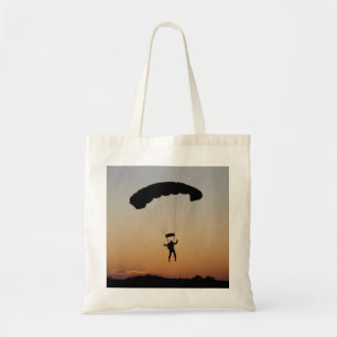 Skydiver Parachute bei Sunset Sky Diver Tragetasche