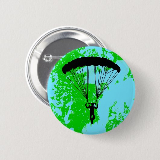 Skydiver-Silhouette Button (Vorne & Hinten)