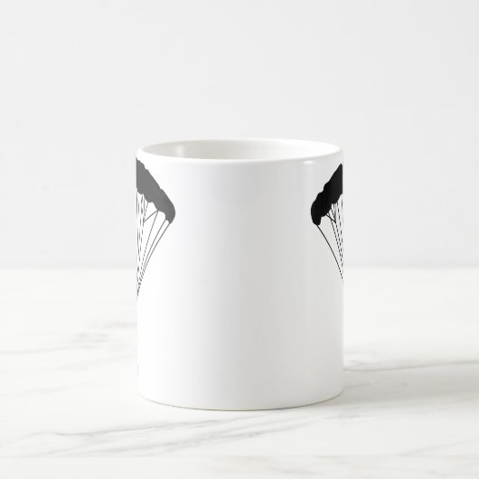 Skydiver Silhouette Kaffeetasse (Mittel)