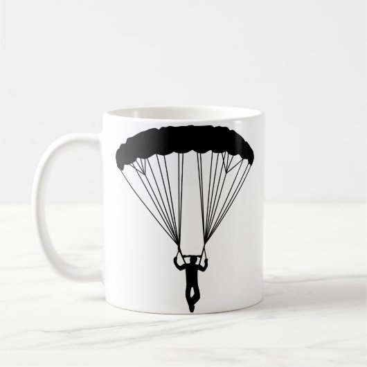Skydiver Silhouette Kaffeetasse (Links)