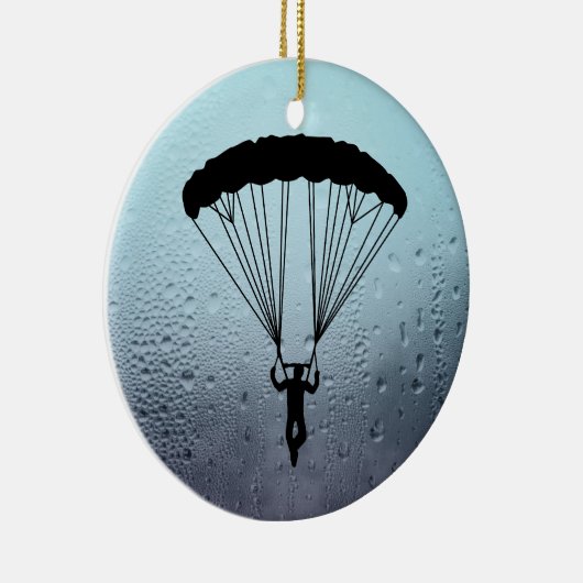 Skydiver-Silhouette Keramikornament (Rechts)