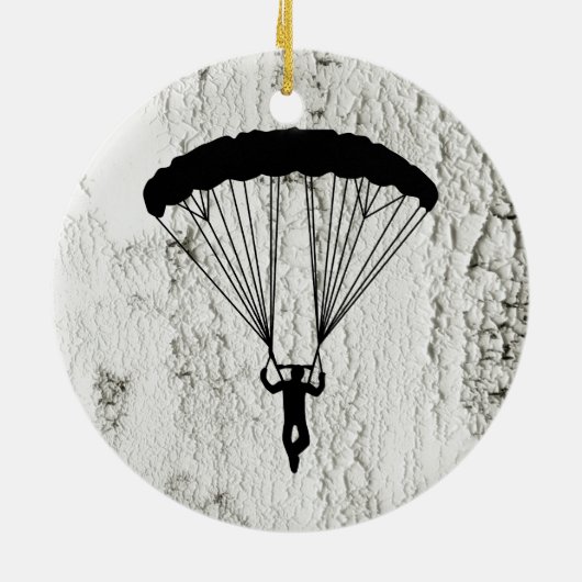 Skydiver-Silhouette Keramikornament (Hinten)