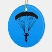 Skydiver-Silhouette Keramikornament (Links)