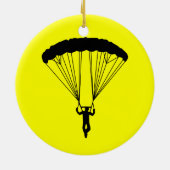 Skydiver-Silhouette Keramikornament (Hinten)
