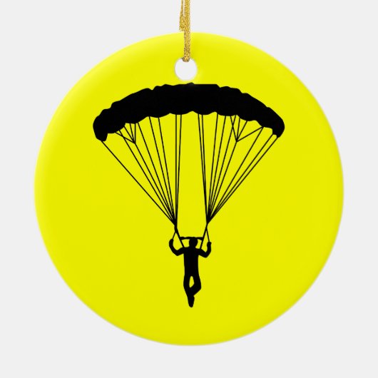 Skydiver-Silhouette Keramikornament (Hinten)