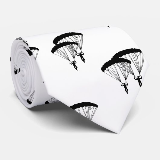 Skydiver-Silhouette Krawatte (Gerollt)