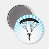 Skydiver Silhouette Magnet (Vorderseite/Rückseite)