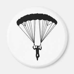Skydiver Silhouette Magnet
