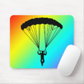 Skydiver-Silhouette Mousepad (Mit Mouse)