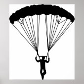 Skydiver Silhouette Poster (Vorne)