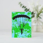 Skydiver Silhouette Postkarte (Stehend Vorderseite)