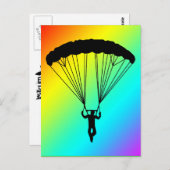 Skydiver Silhouette Postkarte (Vorne/Hinten)