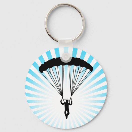 Skydiver Silhouette Schlüsselanhänger (Vorderseite)