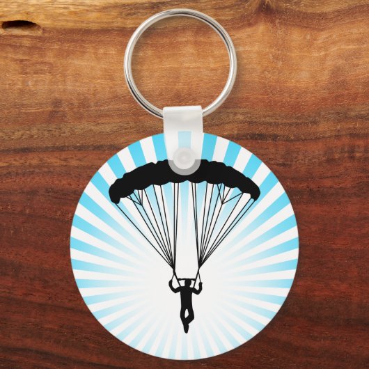 Skydiver Silhouette Schlüsselanhänger (Vorderseite)