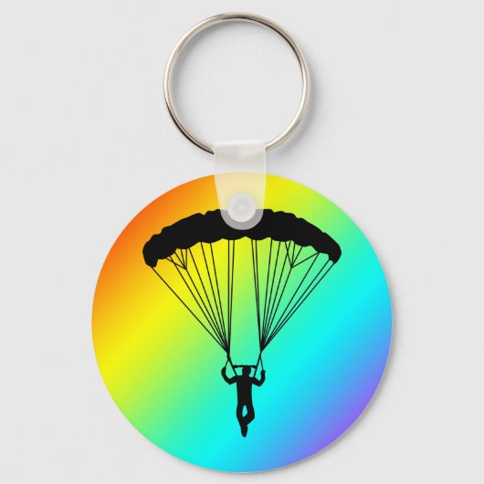 Skydiver Silhouette Schlüsselanhänger (Vorderseite)