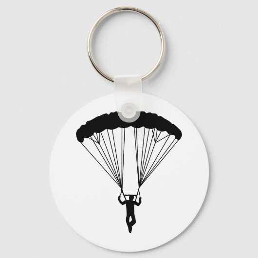 Skydiver Silhouette Schlüsselanhänger (Vorderseite)