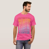 Skydiver Sky Diving Groovy T-Shirt (Vorne ganz)