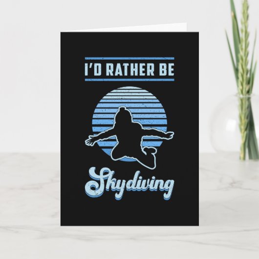 Skydiver Skydiver Parachuting Retro Funny Gift Karte (Vorderseite)