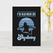 Skydiver Skydiver Parachuting Retro Funny Gift Karte (Gelbe Blume)