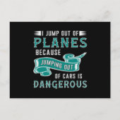 Skydiver springt aus Flugzeug Skydive Postkarte (Vorderseite)