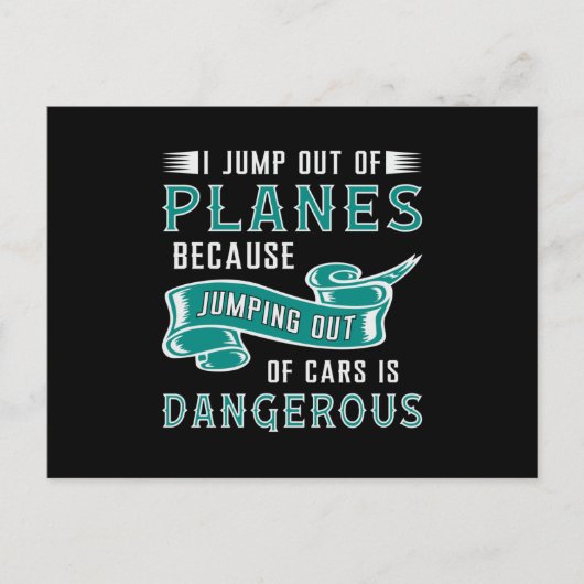 Skydiver springt aus Flugzeug Skydive Postkarte (Vorderseite)