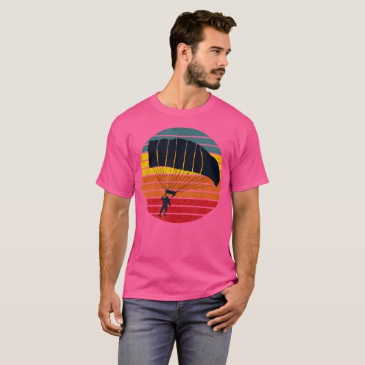 Skydiver Sunset Parachute Skydiving Parachuting T-Shirt (Vorne ganz)