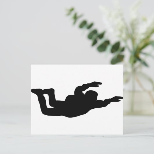 Skydiver-Symbol Postkarte (Stehend Vorderseite)