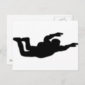 Skydiver-Symbol Postkarte (Vorne/Hinten)