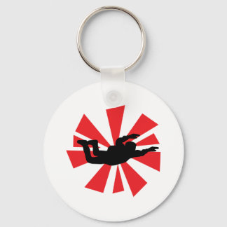 Skydiver-Symbol Schlüsselanhänger