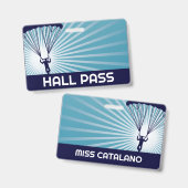 Skydiver Teacher Hall Pass Ausweis (Vorder- & Rückseite)