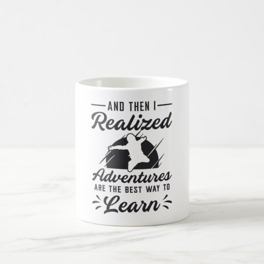 Skydiver und dann realisierte ich Abenteuer Funny Kaffeetasse (Mittel)