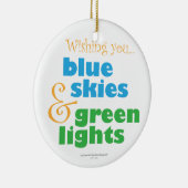 Skydiver-Weihnachtswunsch Keramikornament (Rechts)