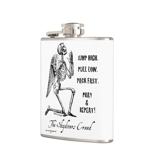 Skydivers-Kredo Flachmann (Links)