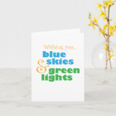 Skydivers-Wunsch Karte (Gelbe Blume)