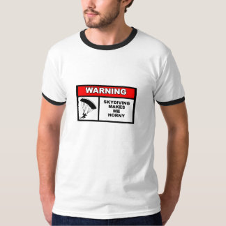 Skydiving Aufkleberschwarz"Wecker" Art-Shirt T-Shirt