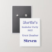 Skydiving Bachelor Party Funny Adventure Theme Button (Vorderseite/Rückseite)