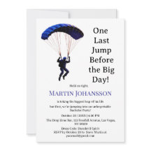 Skydiving Bachelor Party Funny Adventure Theme