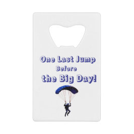 Skydiving Bachelor Party Funny Adventure Theme Geldbeutel Flaschenöffner