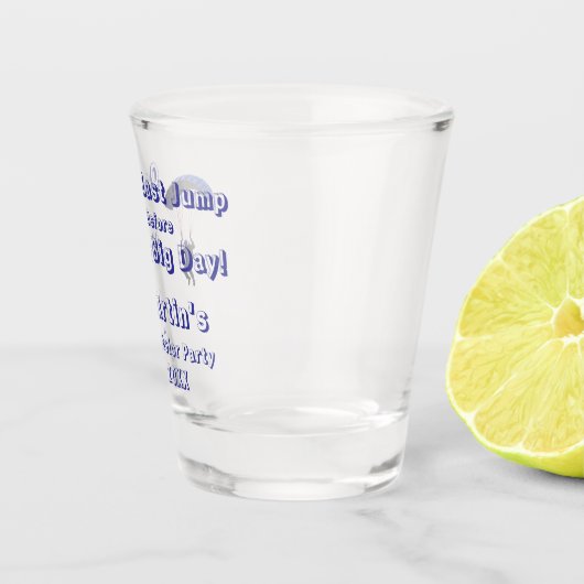 Skydiving Bachelor Party Funny Adventure Theme Schnapsglas (Rechts)