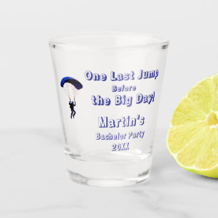 Skydiving Bachelor Party Funny Adventure Theme Schnapsglas