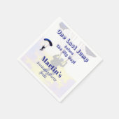 Skydiving Bachelor Party Funny Adventure Theme Serviette (Ecke)