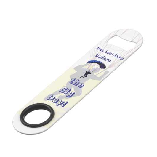 Skydiving Bachelor Party Funny Adventure Theme Speed Flaschenöffner (Vorderseite Schrägansicht)