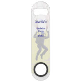 Skydiving Bachelor Party Funny Adventure Theme Speed Flaschenöffner (Rückseite)