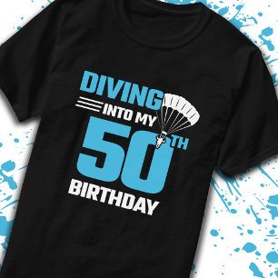 Skydiving Birthday - 50. - Erstes Skydiving T-Shirt