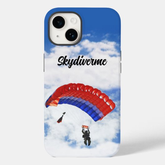 Skydiving bunter Fallschirm und Taucher Persönlich Case-Mate iPhone Hülle (Rückseite)