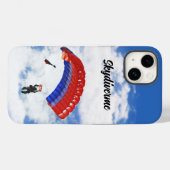 Skydiving bunter Fallschirm und Taucher Persönlich Case-Mate iPhone Hülle (Rückseite (Horizontal))